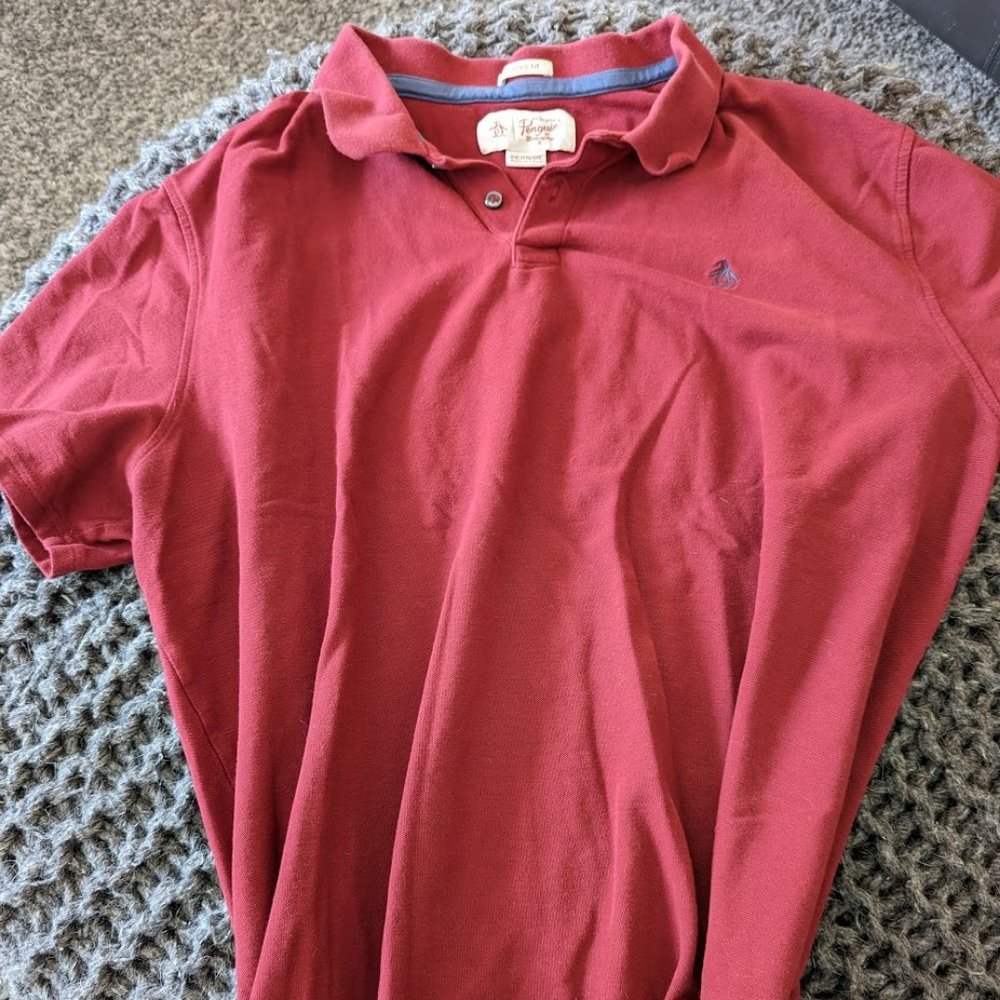Original Penguin by Munsingwear Polo shirt - Mens XXL - Deep red color